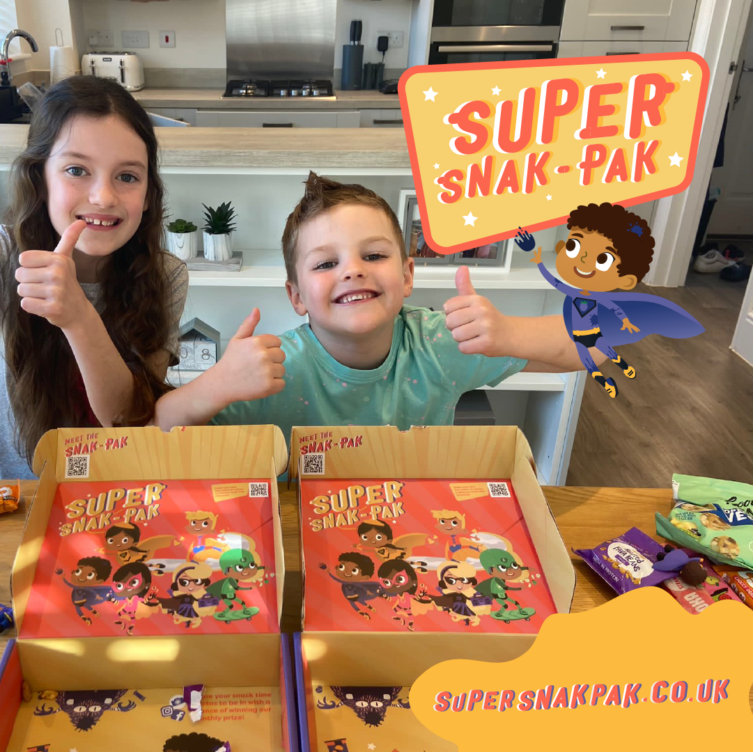 Kids enjoying Snack Box Hamper
